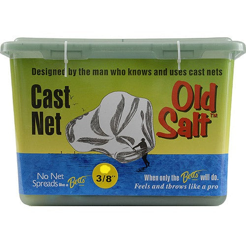 Betts 4PM Old Salt Mono Cast Net 4' 3/8 Mesh 1 lb Lead per Ft Boxed