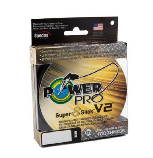Power Pro Super 8 Slick V2 Onyx Braided Fishing Line 15 lb 300 yds