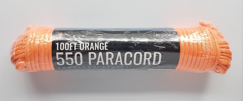SE Survivor Series 550 Orange Paracord 100ft PC106OR55