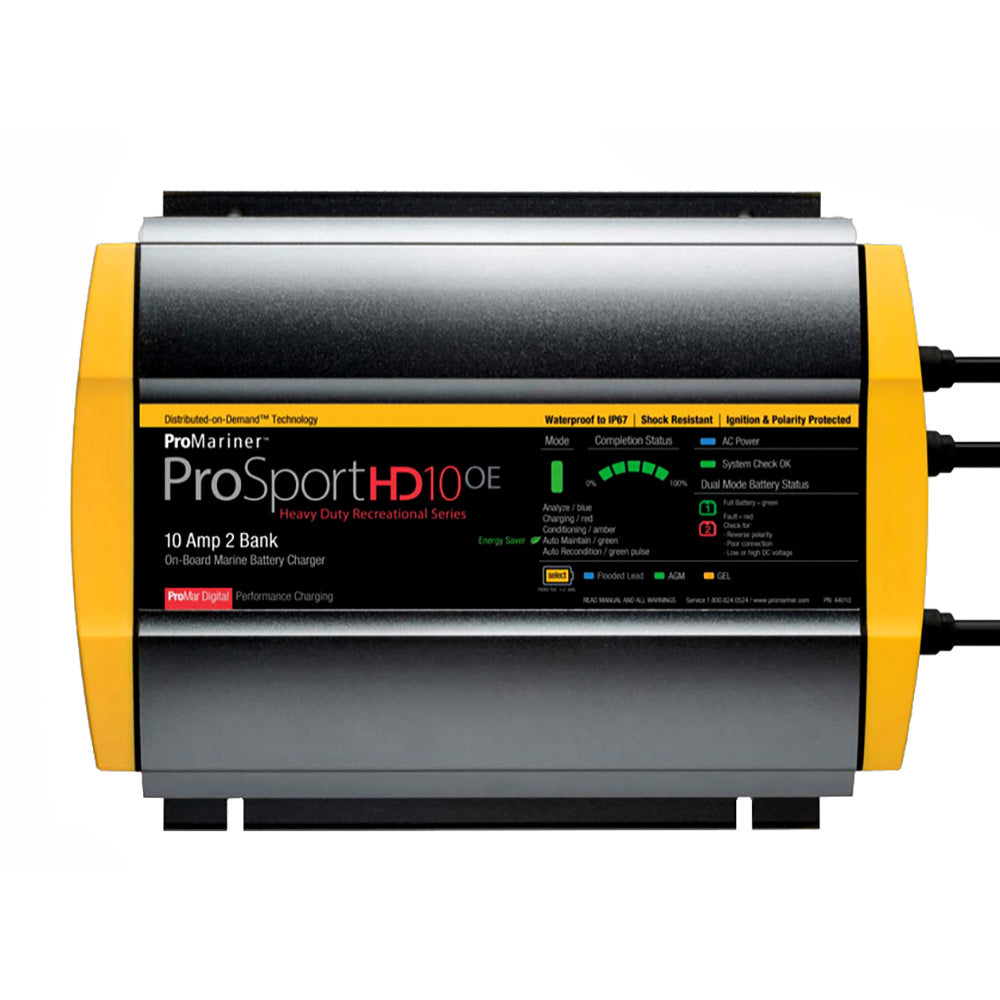 ProMariner ProSportHD 10 Gen 4  10 Amp  2Bank Battery Charger 44010