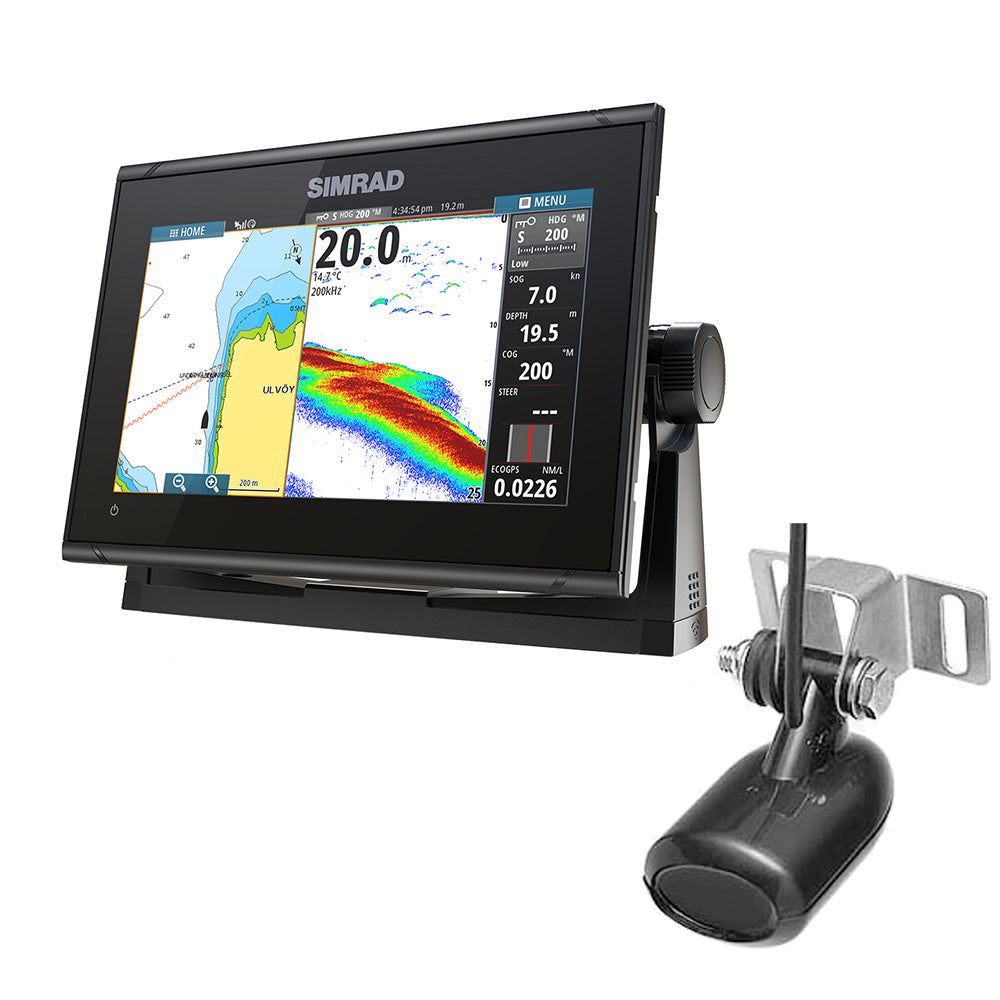 Simrad GO9 XSE Combo wTransom Mount 