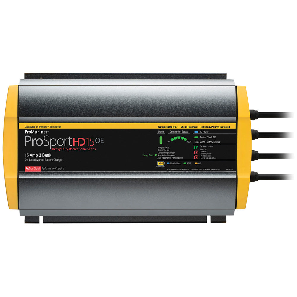 ProMariner ProSportHD 15 Gen 4  15 Amp  3Bank Battery Charger 44015