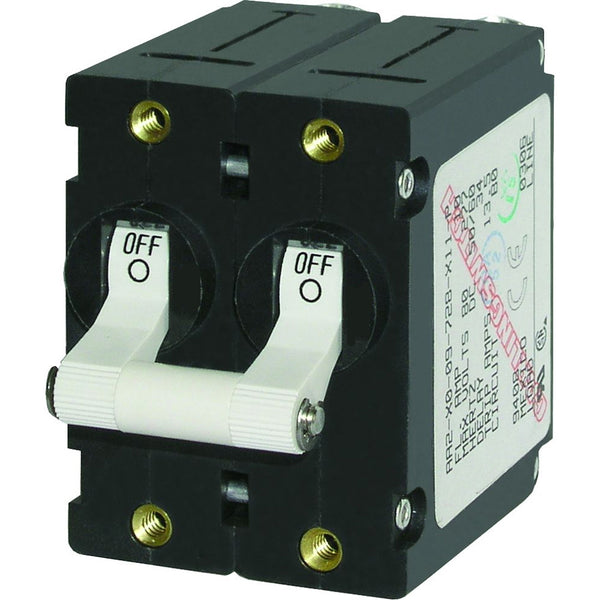 Blue Sea 7240 A-Series Double Pole Toggle - 40AMP - White [7240]