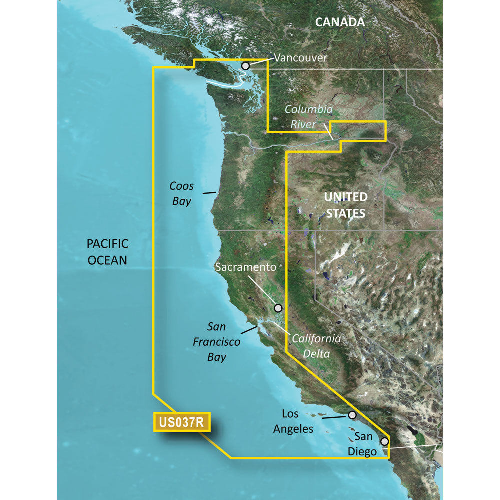 Garmin BlueChart g3 Vision HD  VUS037R  Vancouver  San Diego  microSDSD