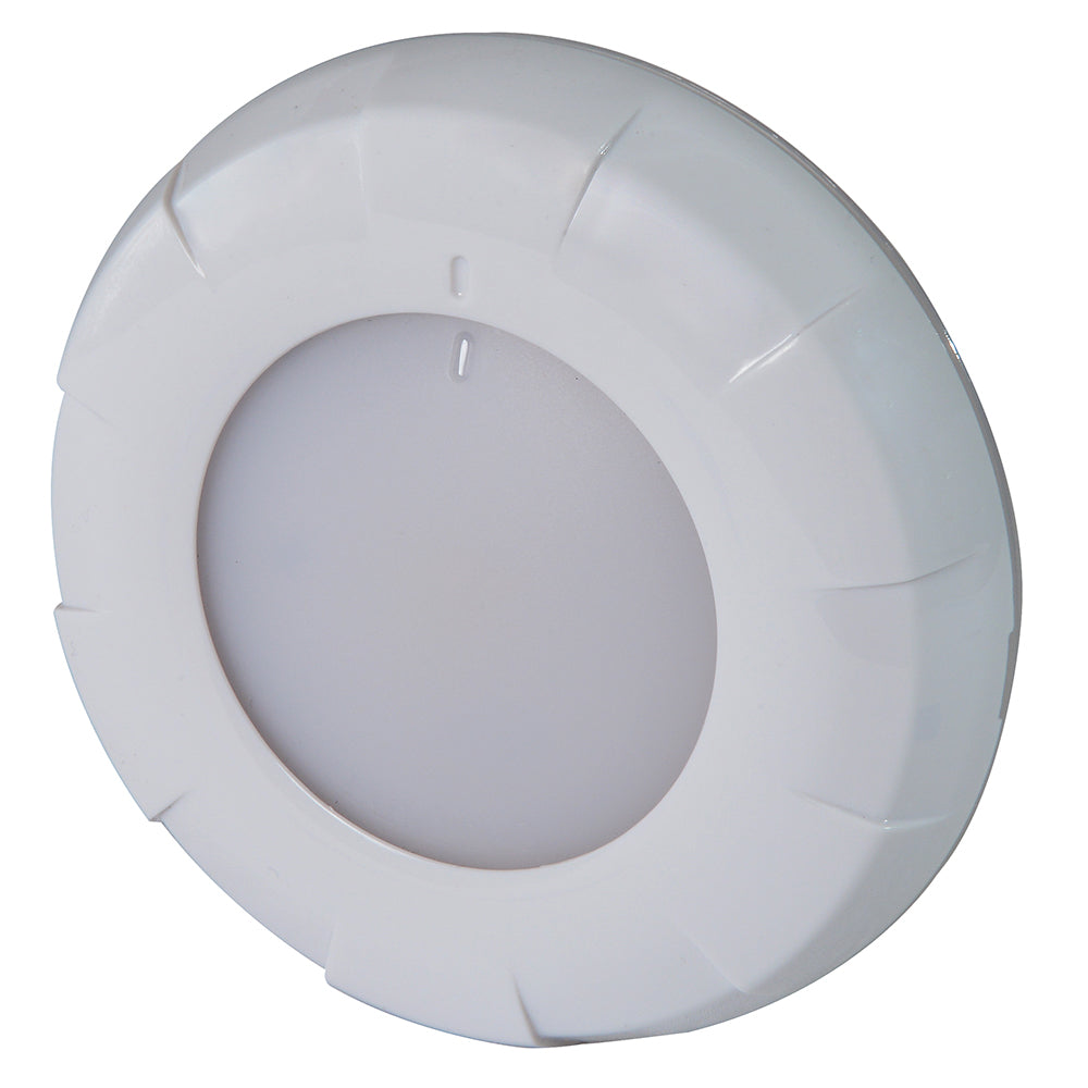 Lumitec Aurora LED Dome Light  White Finish  WhiteRed Dimming 101076