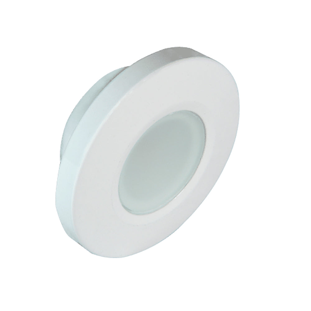 Lumitec Orbit  Flush Mount Down Light  White Finish  4Color BlueRedPurpleWhite Non Dimming 112520