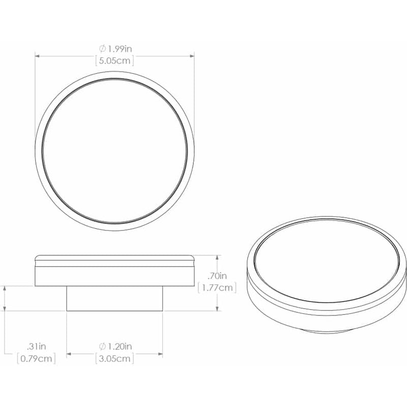 Lumitec Halo  Flush Mount Down Light  White Finish  3Color RedBlue NonDimming wWhite Dimming 112828