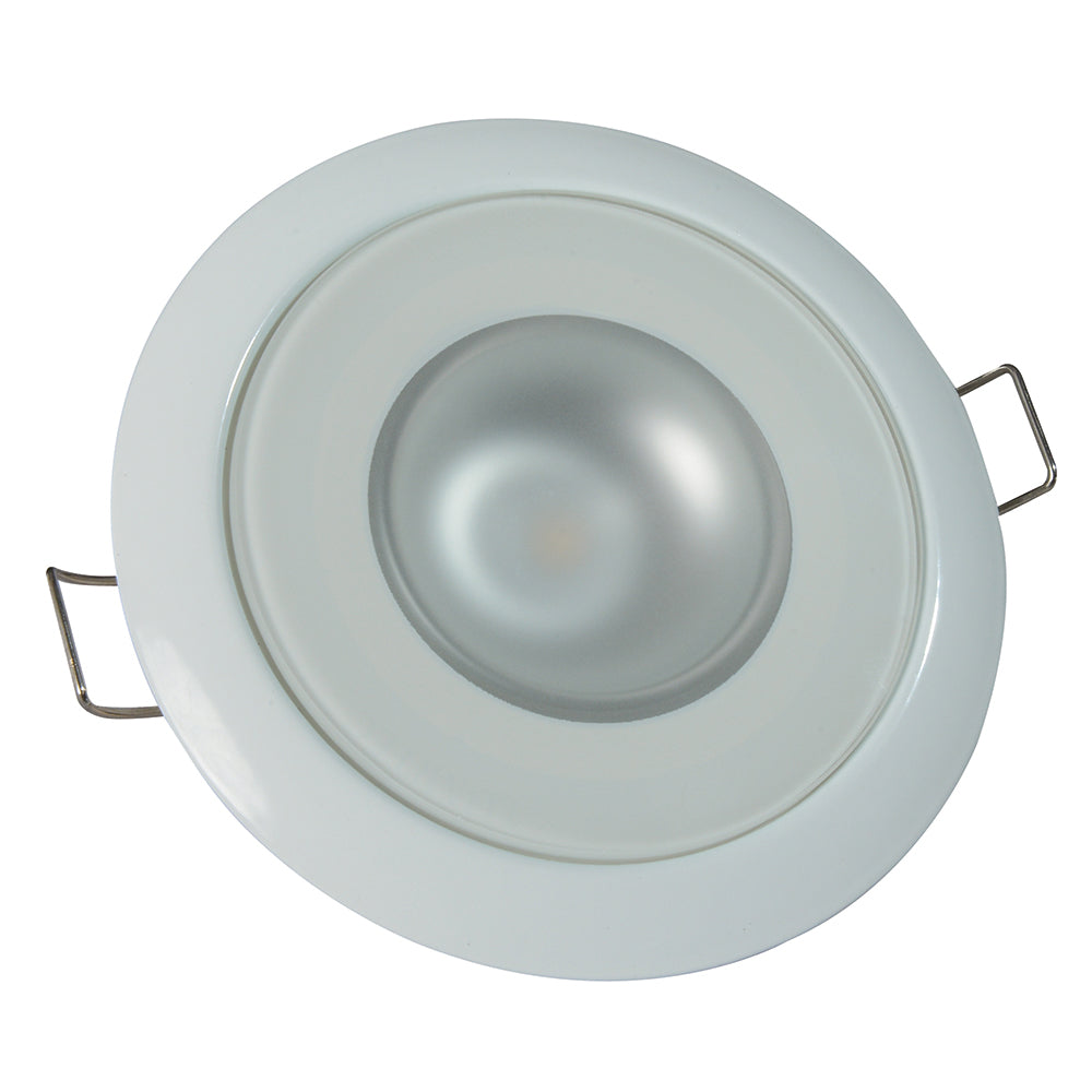 Lumitec Mirage  Flush Mount Down Light  Glass FinishWhite Bezel  4Color WhiteRedBluePurple