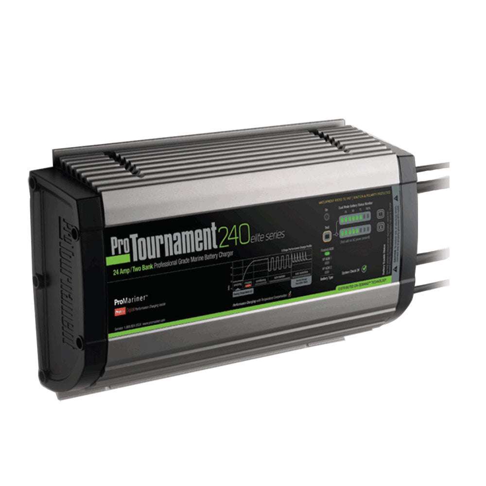 ProMariner ProTournament 240 elite Dual Charger  24 Amp 2 Bank 