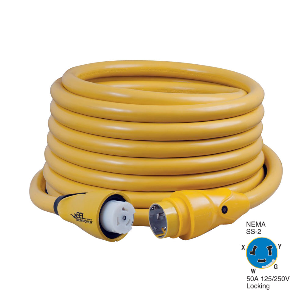 Marinco CS50450 EEL 50A 125V250V Shore Power Cordset  50  Yellow