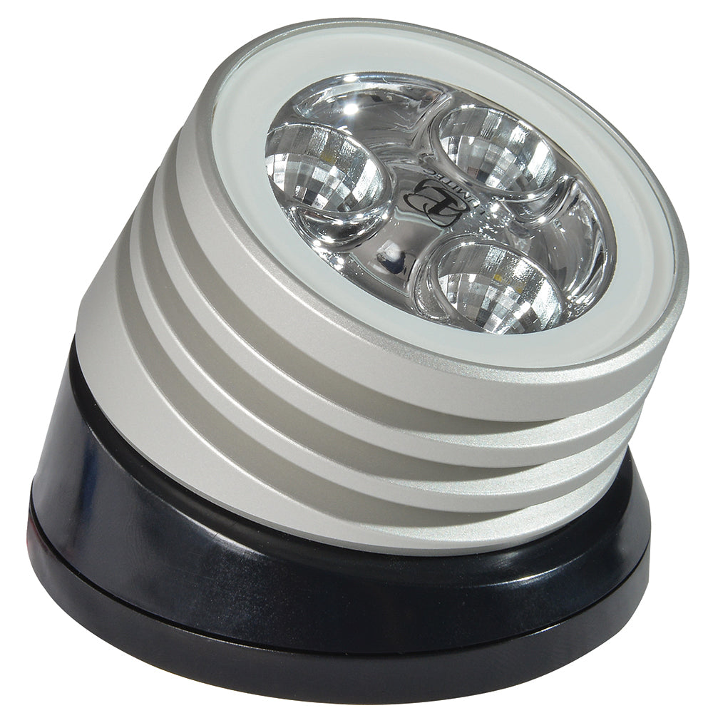 Lumitec Zephyr LED SpreaderDeck Light Brushed Black Base  White NonDimming 101326