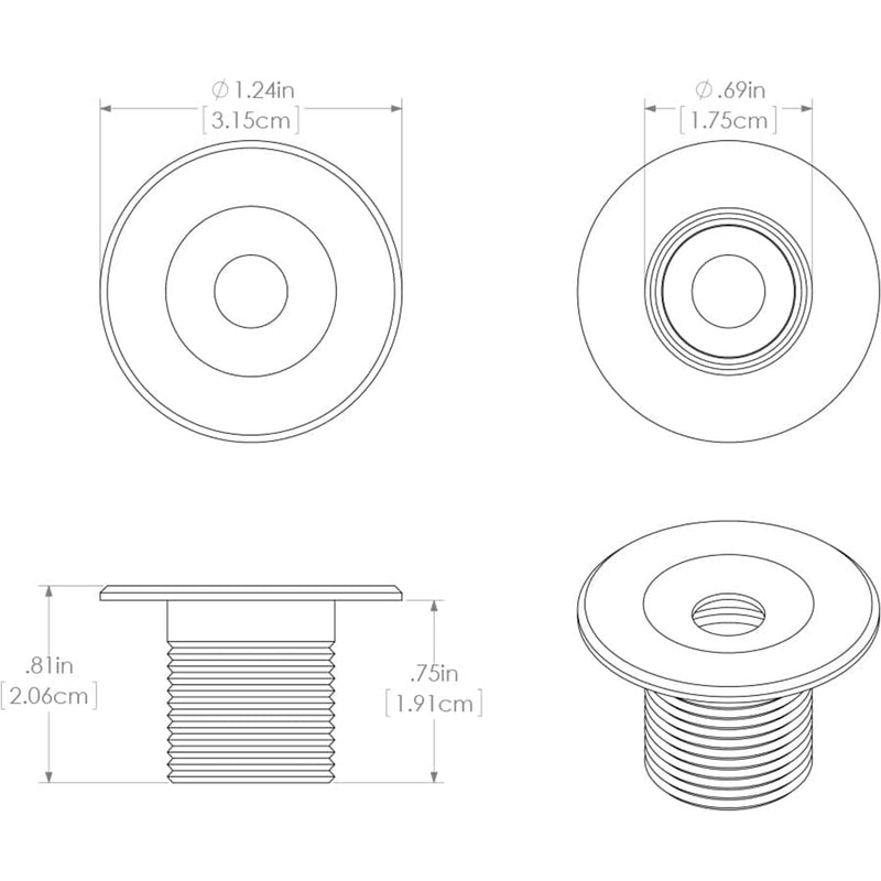 Lumitec Echo Courtesy Light  Brushed Housing  White Light 112203