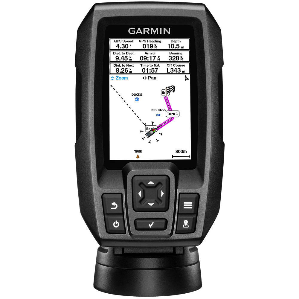 Garmin STRIKER 4 Fishfinder Worldwide Version 4Pin Transducer wTransom  Trolling Motor Mounts