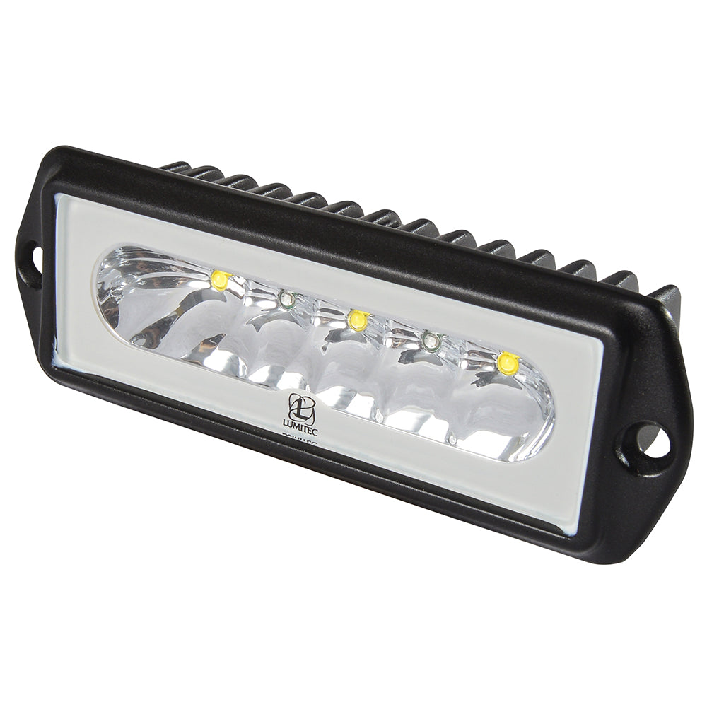 Lumitec Capri2  Flush Mount LED Flood Light  Black Housing  2Color WhiteBlue Dimming 101186