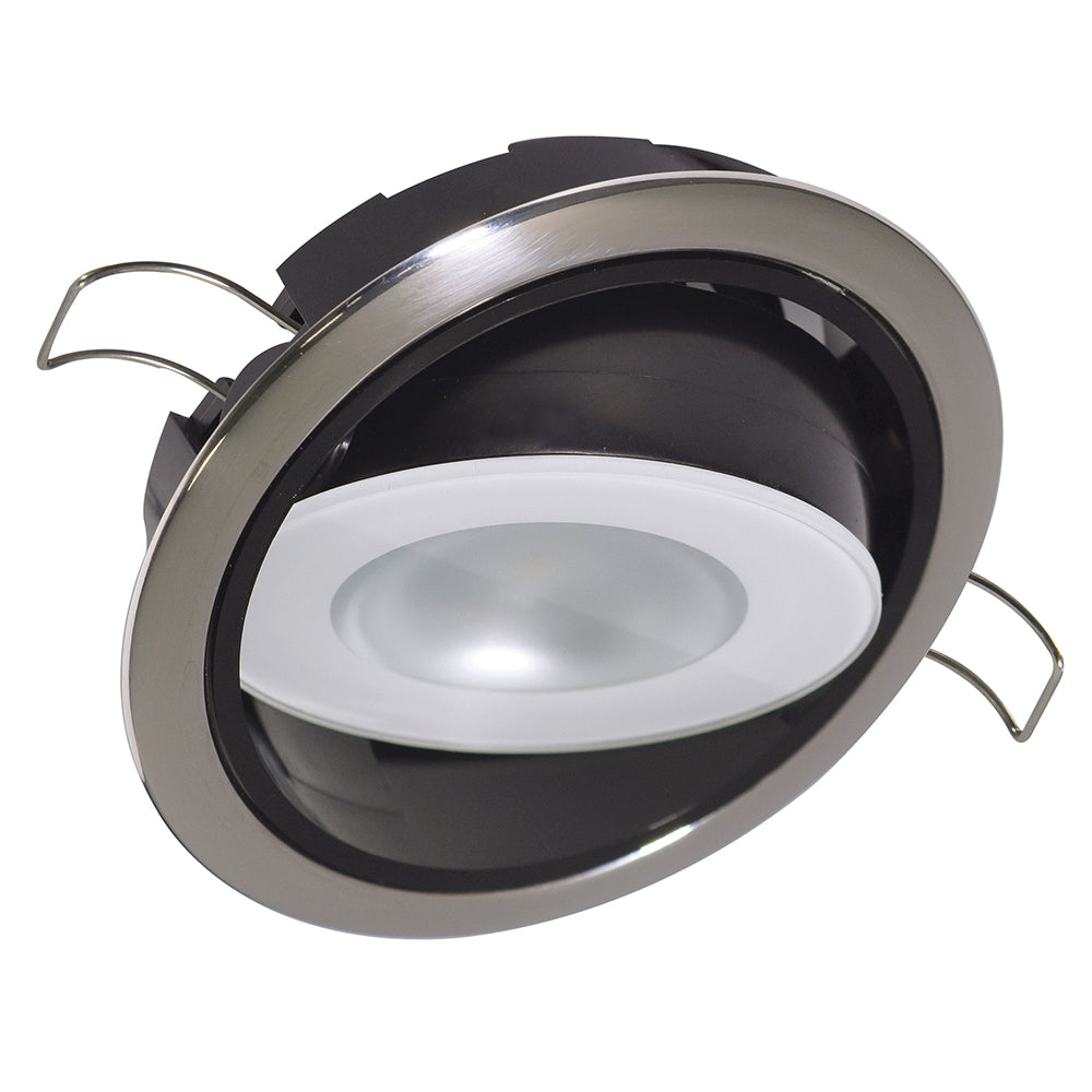 Lumitec Mirage Positionable Down Light  Spectrum RGBW Dimming  Polished Bezel 115117