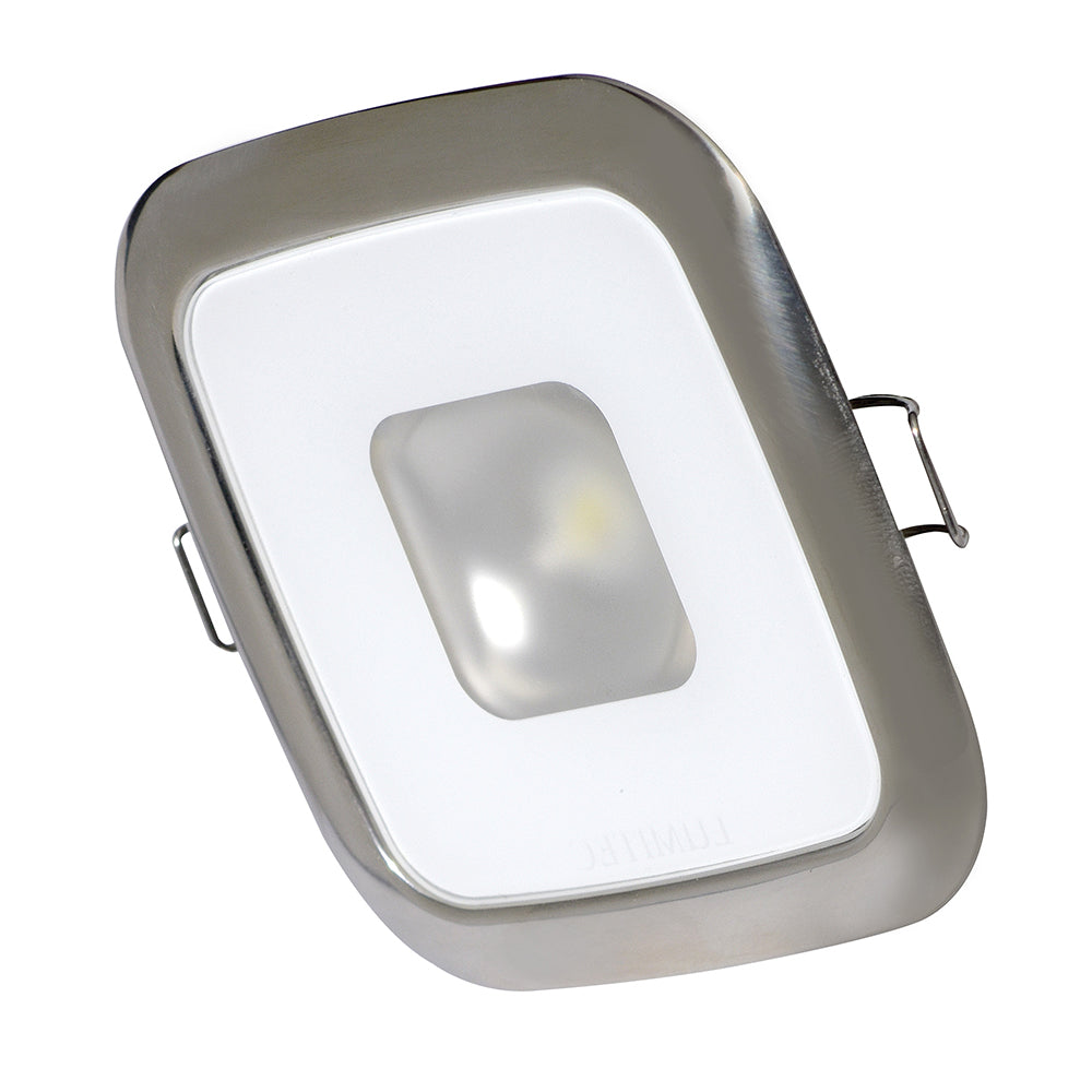 Lumitec Square Mirage Down Light  Spectrum RGBW Dimming  Polished Bezel 116117