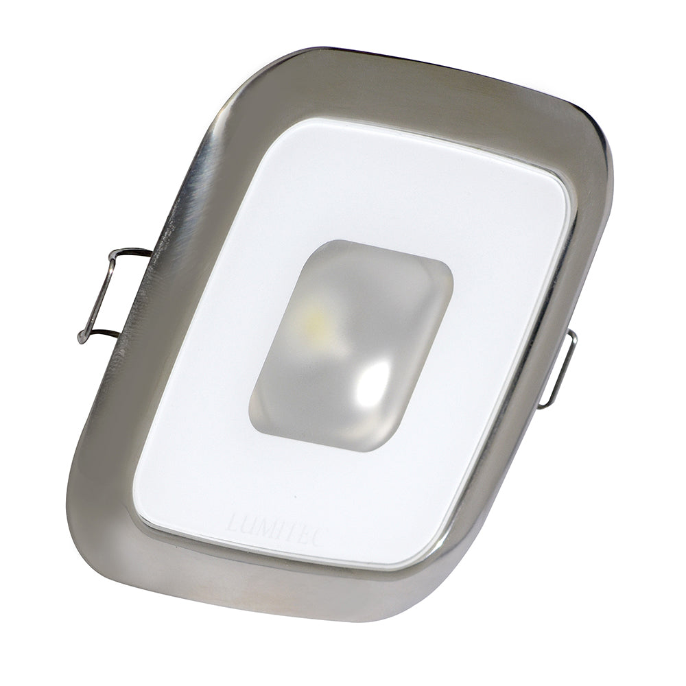 Lumitec Square Mirage Down Light  Spectrum RGBW Dimming  Polished Bezel 116117