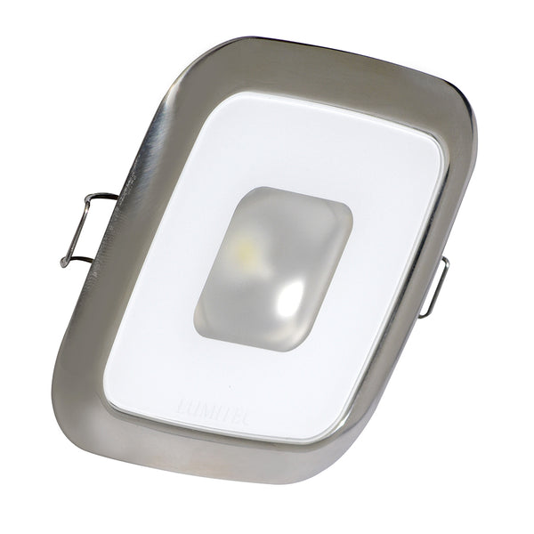 Lumitec Square Mirage Down Light  White Dimming RedBlue NonDimming  Polished Bezel 116118