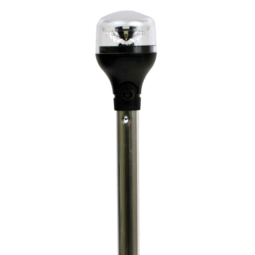 Attwood LightArmor AllAround Light  12 Aluminum Pole  Black