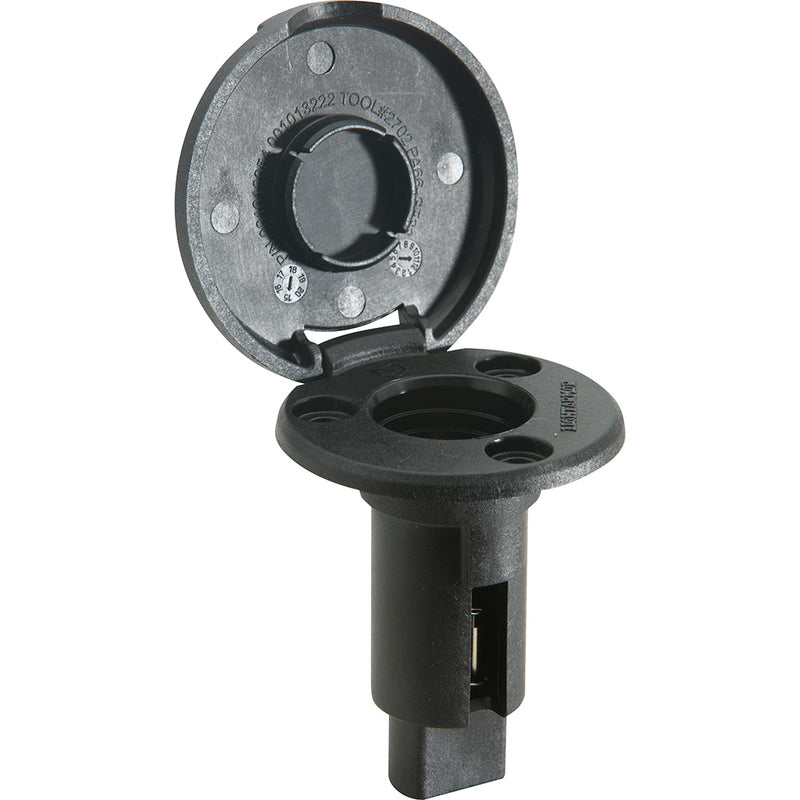 Attwood LightArmor PlugIn Base  2 Pin  Black  Round 