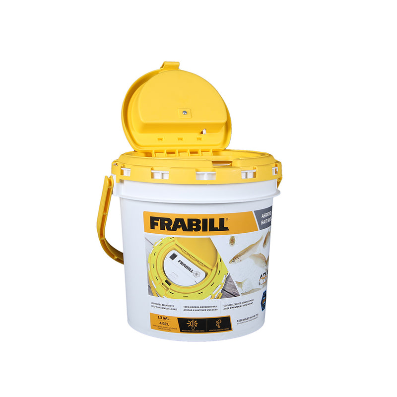 Frabill Dual Fish Bait Bucket wAerator BuiltIn 4825