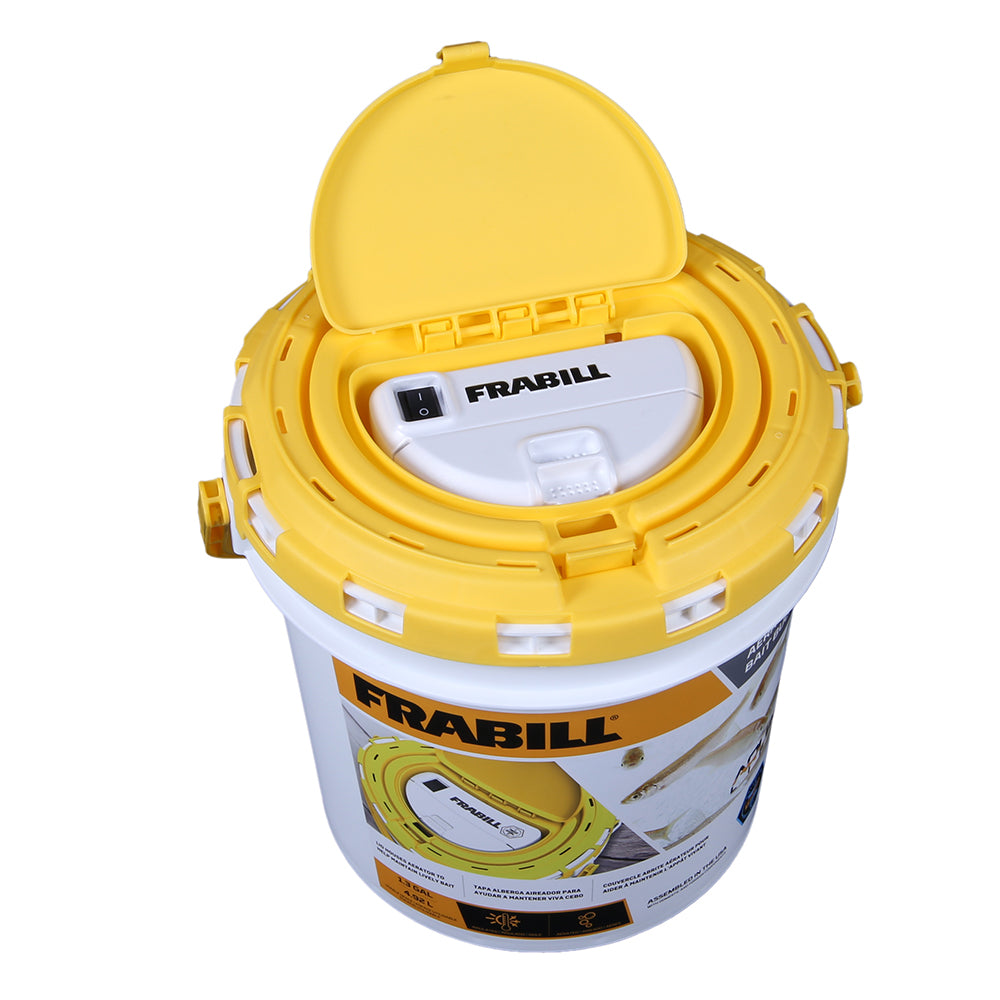 Frabill Dual Fish Bait Bucket wAerator BuiltIn 4825