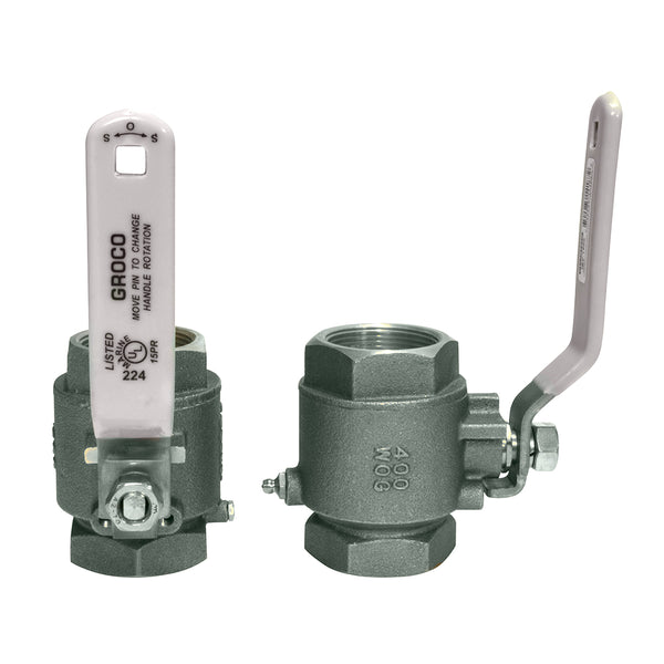 GROCO 2" NPT Stainless Steel In-Line Ball Valve [IBV-2000-S]