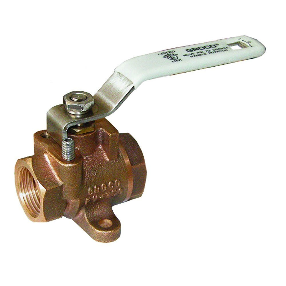 GROCO 12 NPT Bronze Inline Fuel Valve FV500