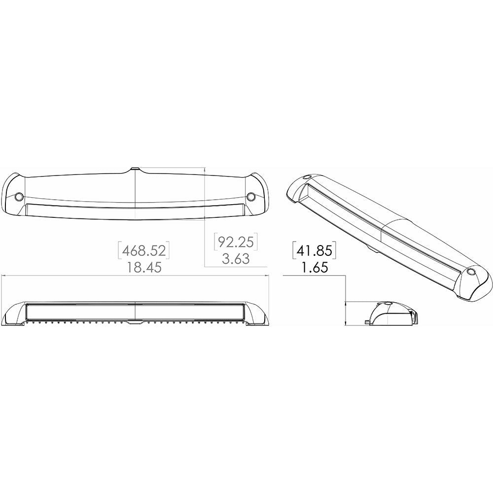 Lumitec Razor 18 Light Bar Flood  White 101586