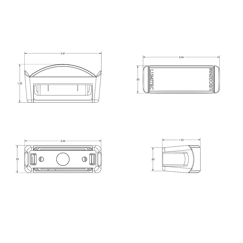 Lumitec Contour Series Inset Navigation Light  Stern White 101576