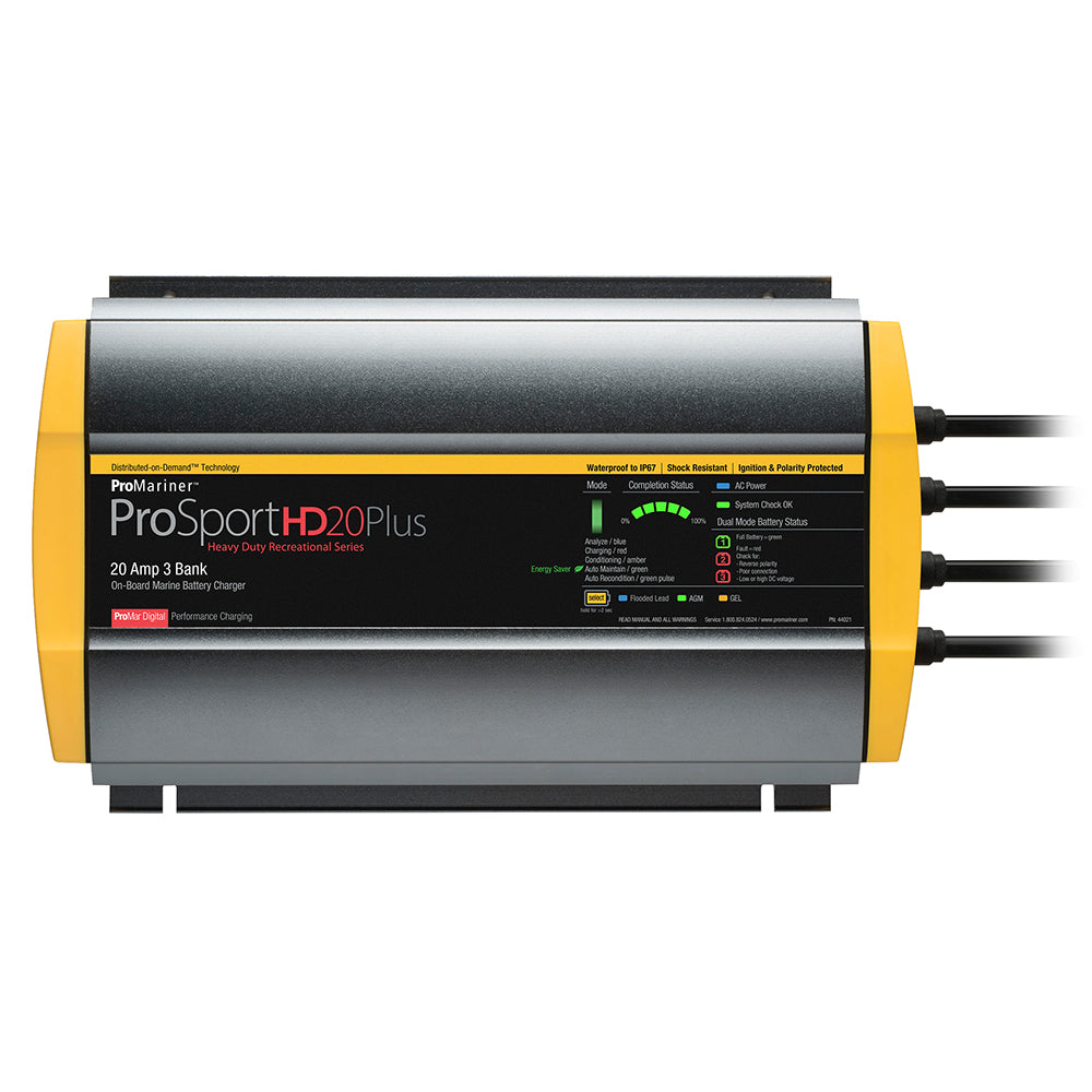 ProMariner ProSportHD 20 Plus Gen 4  20 Amp  3 Bank Battery Charger 44021