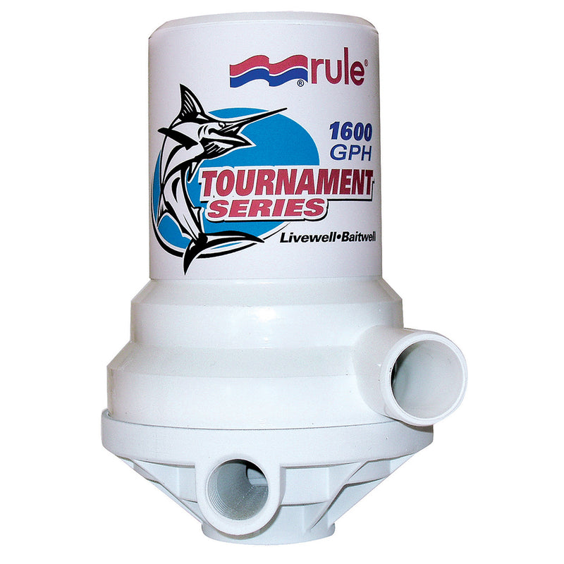 Rule Tournament Series 1600 GPH Livewell Pump Dual Port 