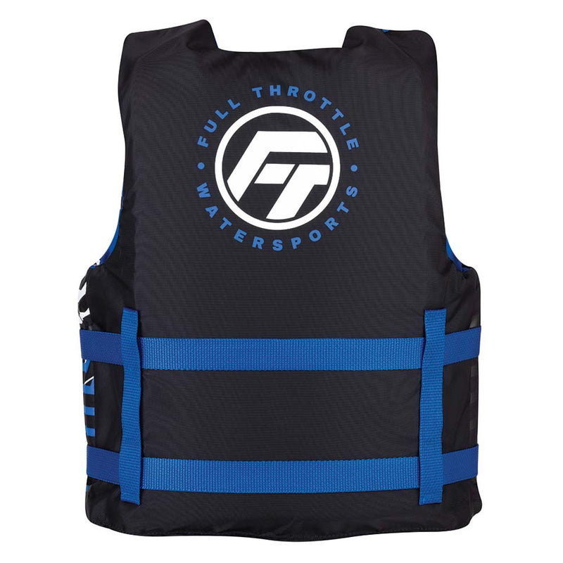 Full Throttle Youth Nylon Life Jacket  BlueBlack 