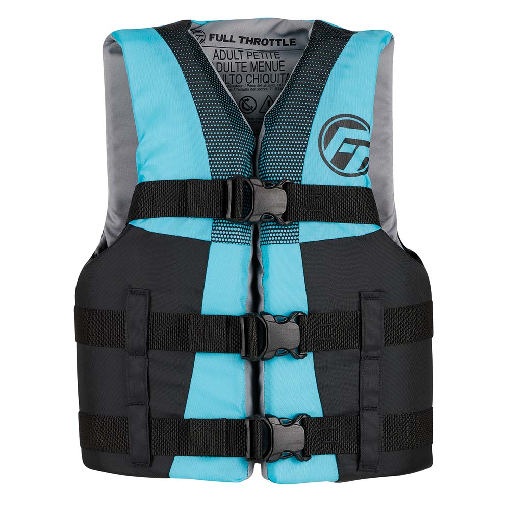 Full Throttle Teen Nylon Life Jacket - Aqua/Black [112200-505-010-22]