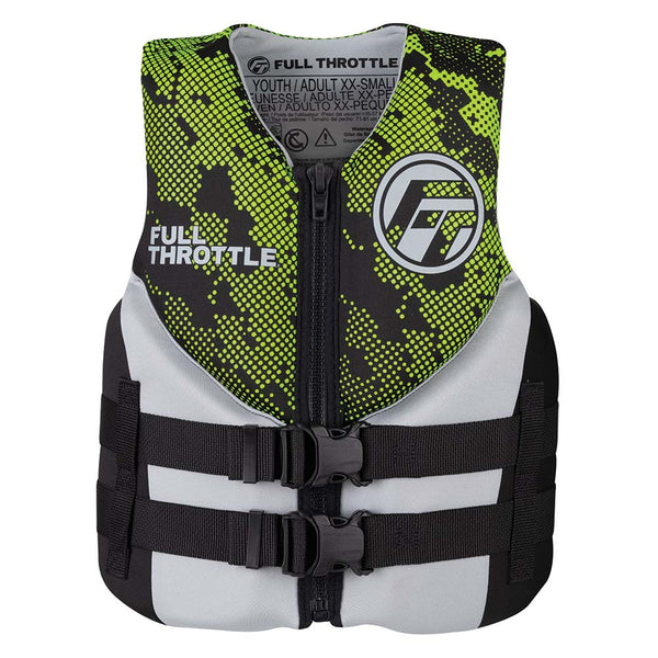 Full Throttle Junior Hinged Neoprene Life Jacket  Green 14240040000922