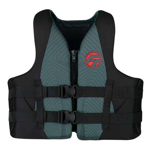 Full Throttle Adult Rapid-Dry Life Jacket - 2XL/4XL - Grey/Black [142100-701-080-22]