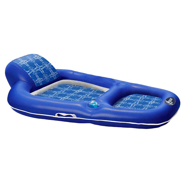 Aqua Leisure Luxury Recliner Lounge  Compass Rose Royal Blue  60 x 36 AQL4029RB