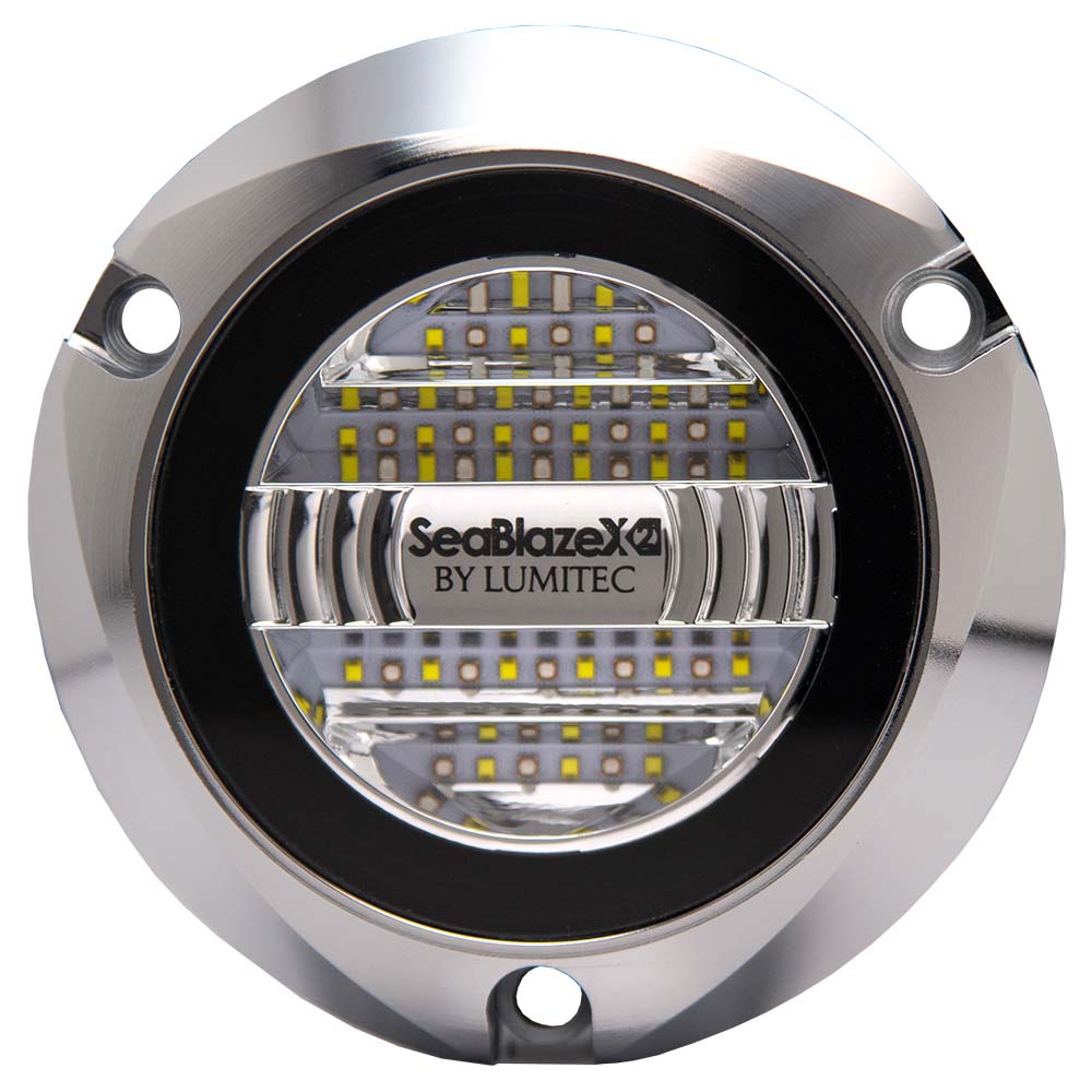 Lumitec SeablazeX2 Spectrum Underwater Light RGBW Polished Housing 101591