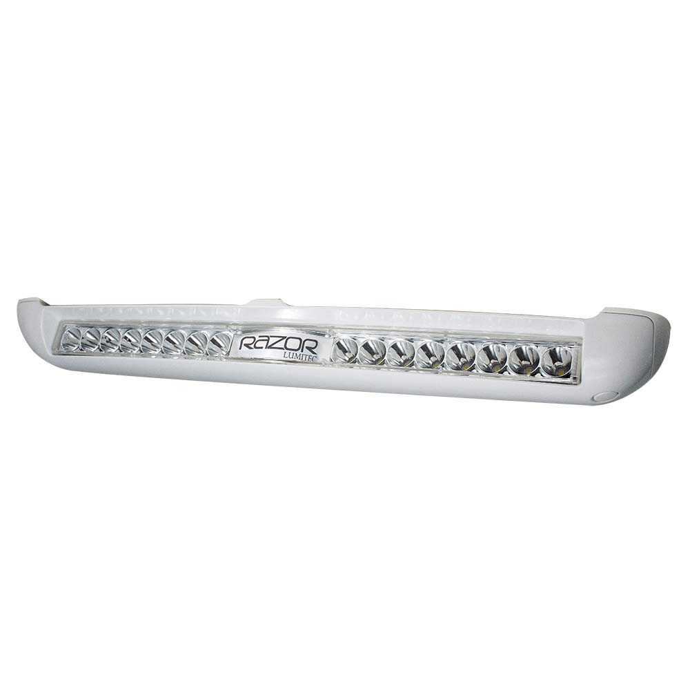 Lumitec Razor Light Bar  Spot  White Housing wInverted Logo Flush Mount 101603