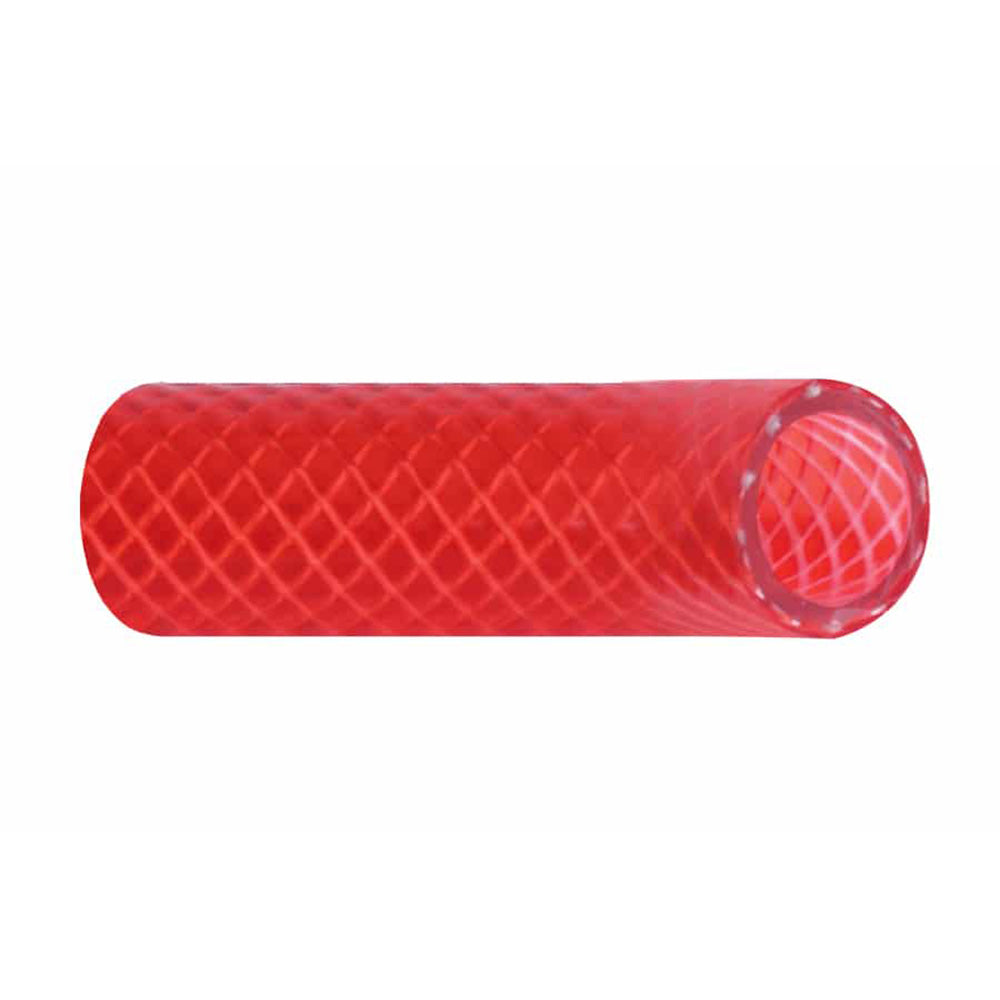 Trident Marine 58 Reinforced PVC FDA Hot Water Feed Line Hose  Drinking Water Safe  Translucent Red