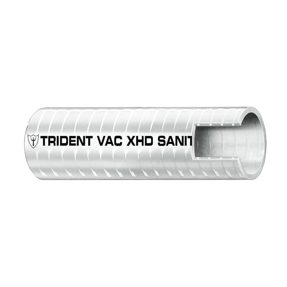 Trident Marine 1 VAC XHD Sanitation Hose  Hard PVC Helix  White 