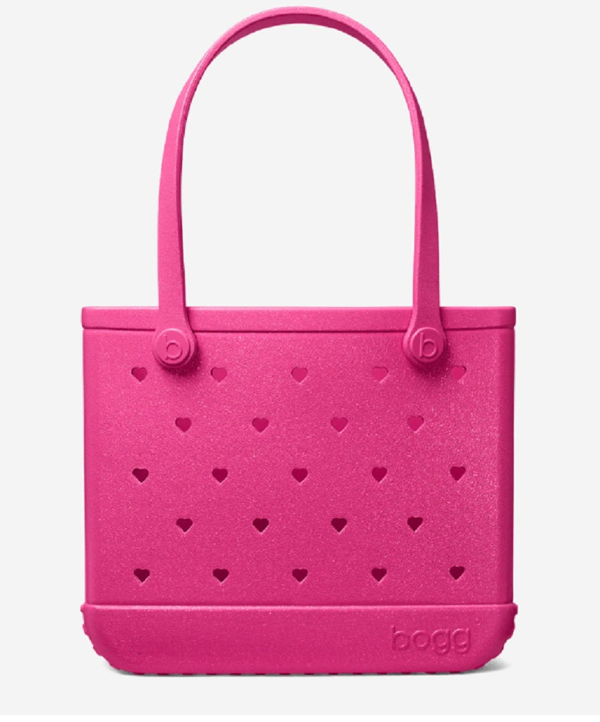 Bogg Bag Baby Shimmer Heart Haute Pink