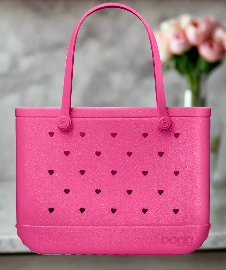 Original Bogg Bag Shimmer Heart Haute Pink 