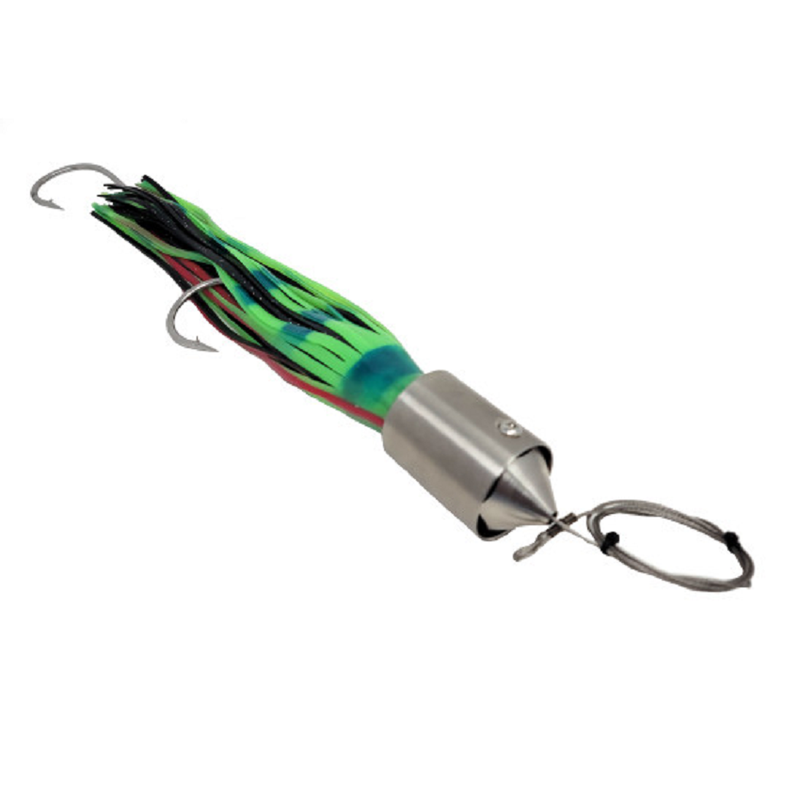 Seaworx Trolling Lure Cowbell Green/Black Weight: 28 oz.﻿ Color: Green/Black Hookset: 12/0