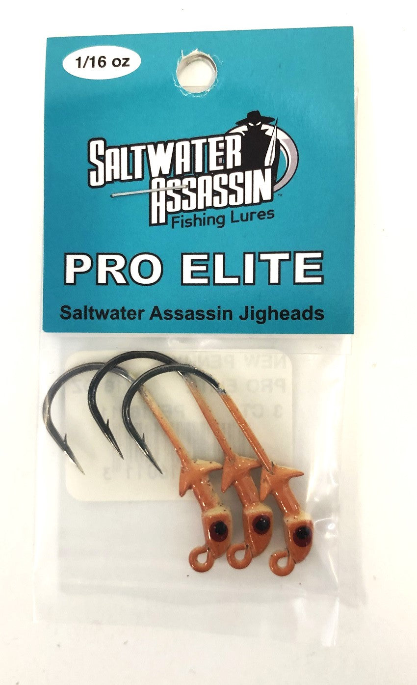 Saltwater Assassin Pro Elite Jig heads New Penny 1/16 oz