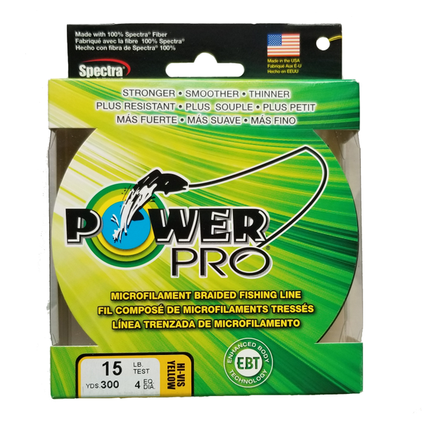 Power Pro Maxcuatro Braided Line - Hi-Vis Yellow (33400800500Y) for sale  online