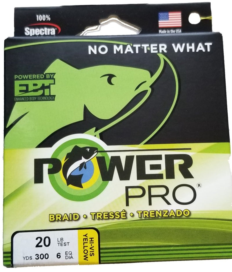 Power Pro PowerPro Super 8 Slick Braided Line 150 Yards, 20 lbs Tested,  0.009 Diameter, Hi-Vis Yellow 