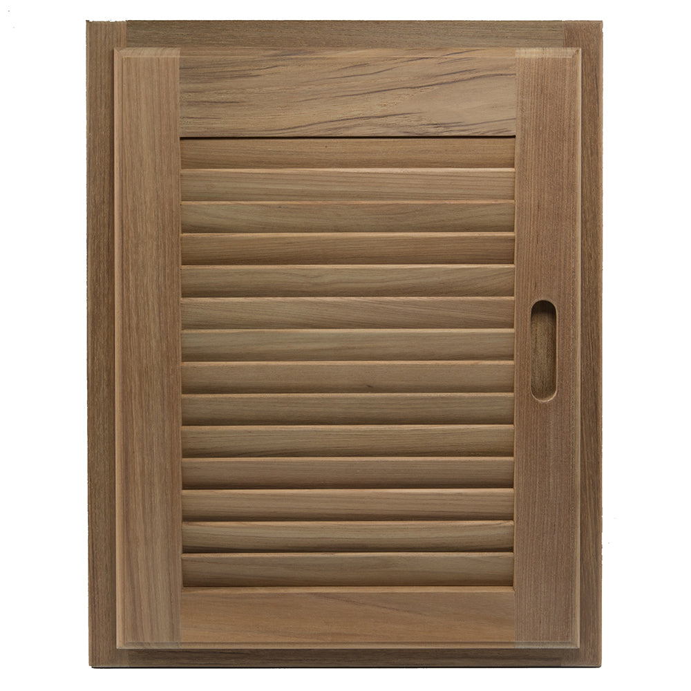 Whitecap Teak Louvered Door & Frame - Right Hand - 15" x 20" [60724]