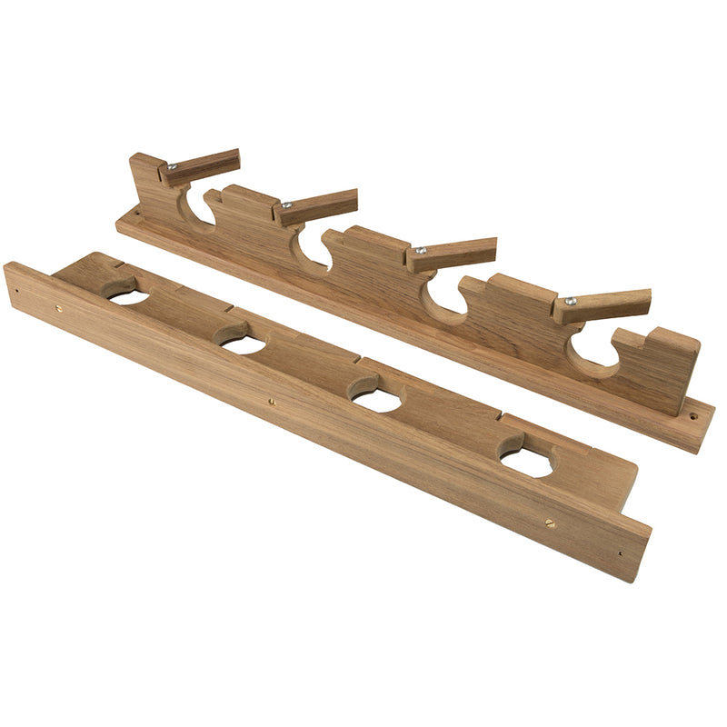 Whitecap Teak Six-Rod Storage Rack - Pair [60614]