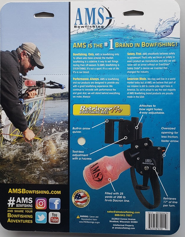 AMS Bowfishing® 610-12-LH 200-Pound Left Hand Retriever Pro